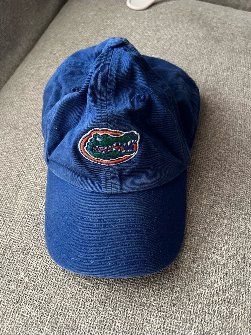 Gator Champion Blue Baseball Cap with Green & Orange Gator Patch